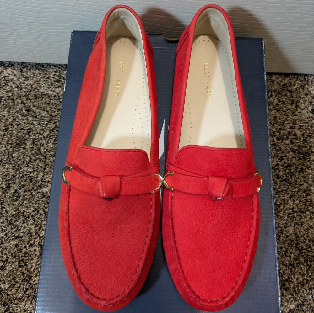 Cole Haan Red Flat Shoes Women's 11